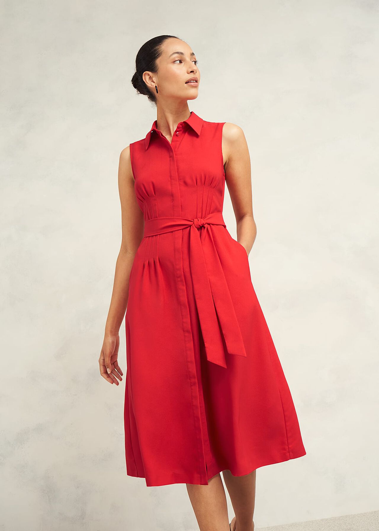 Sandra Dress, Begonia Red, hi-res