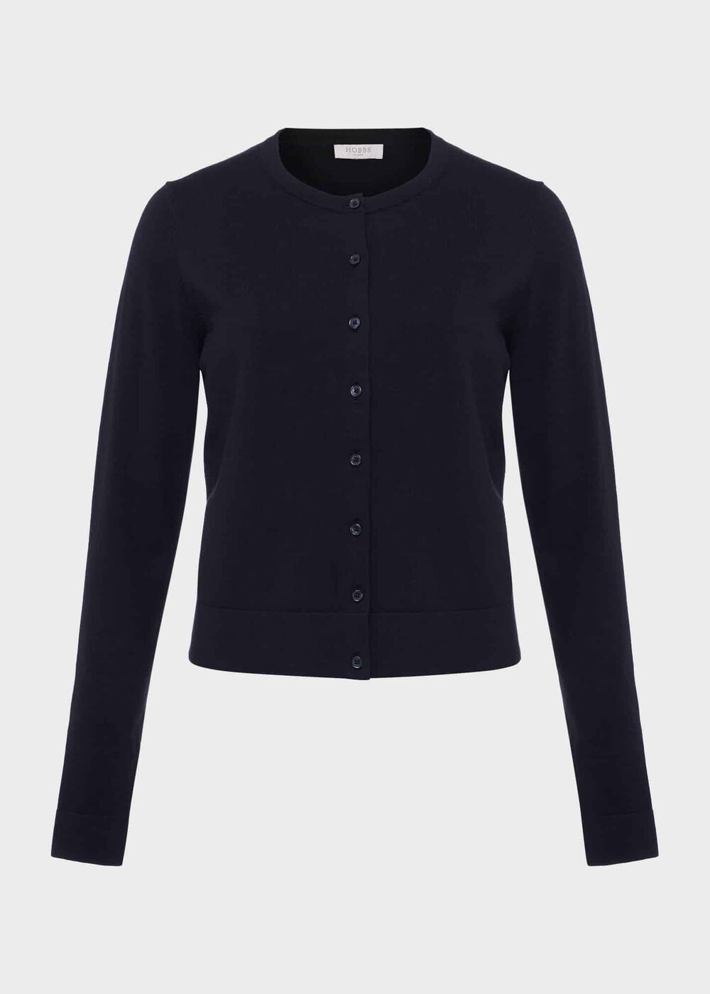Michelle Cotton Cardigan , Navy, hi-res
