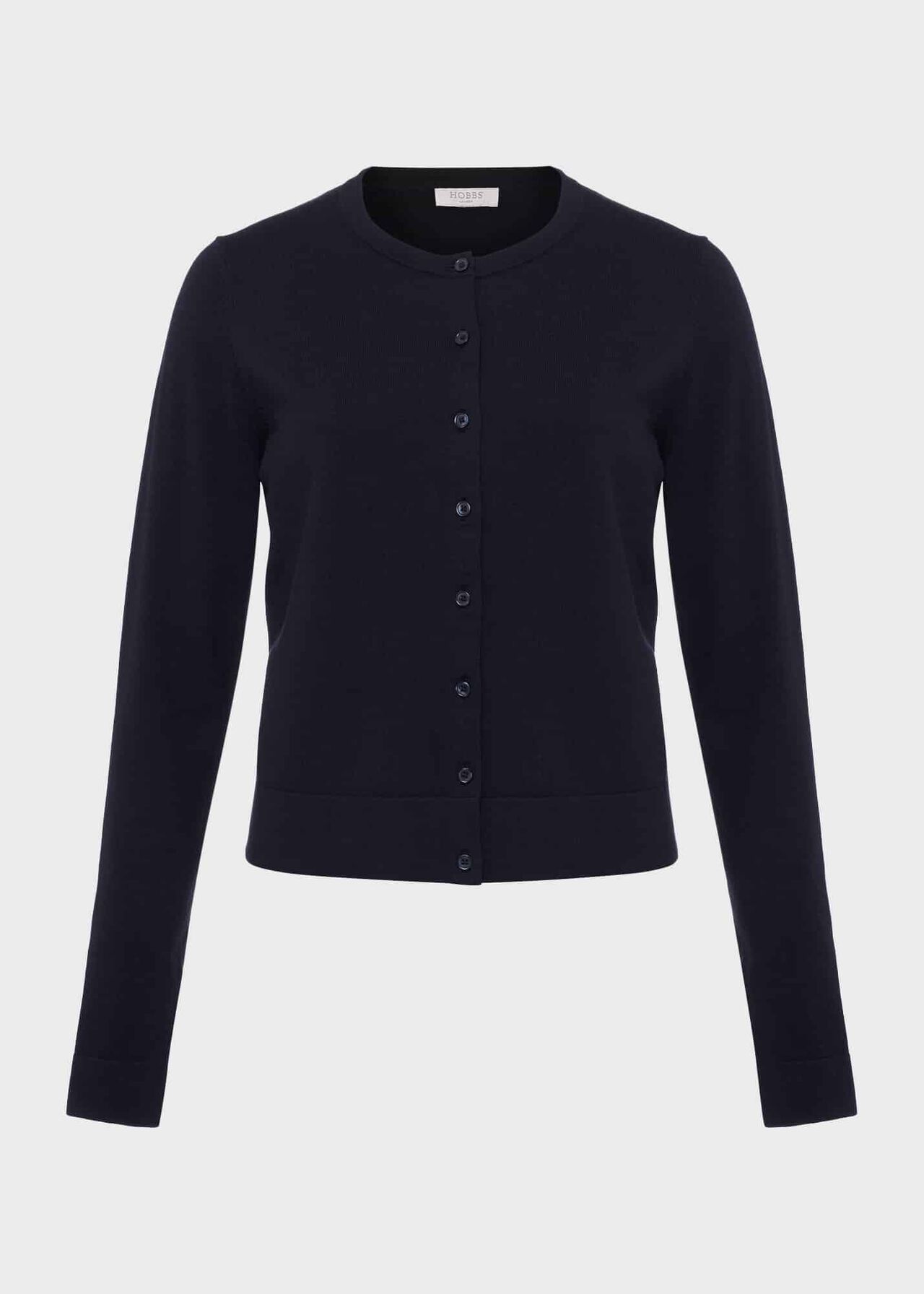 Michelle Cotton Cardigan , Navy, hi-res