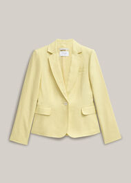 Petite Adalee Linen Jacket, Soft Yellow, hi-res
