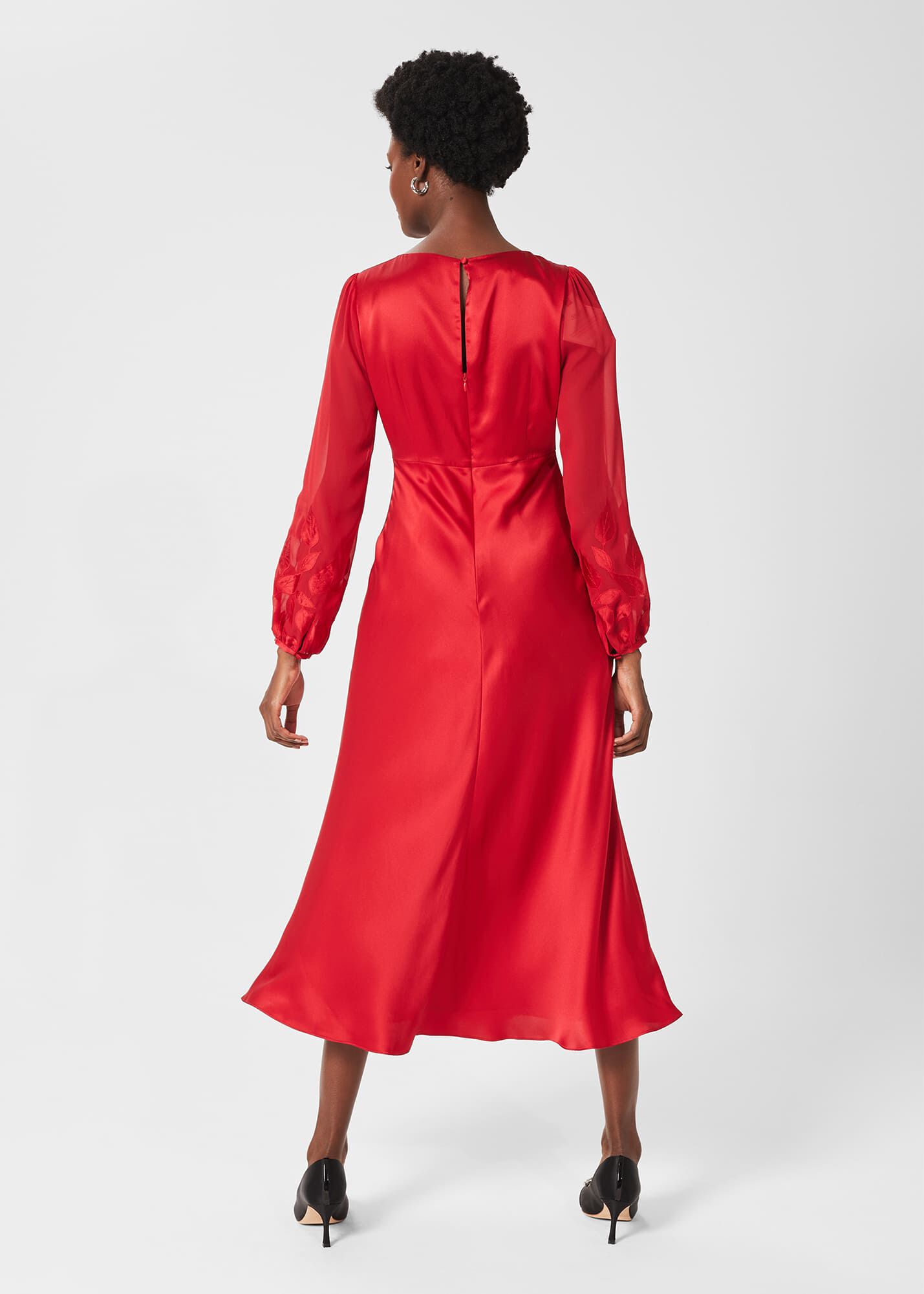 Lenora Silk Fit And Flare Dress