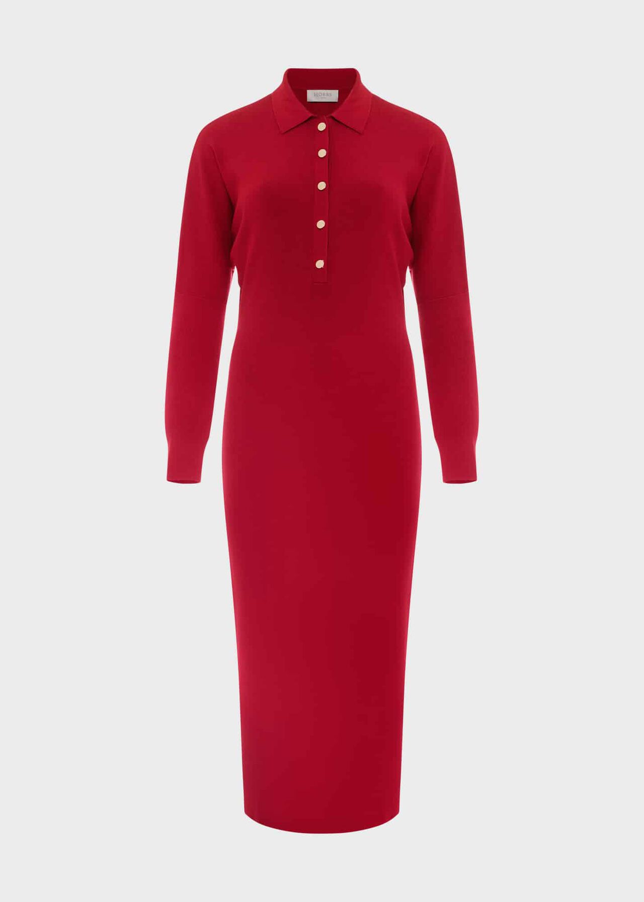 Arabelle Knitted Dress, Red, hi-res