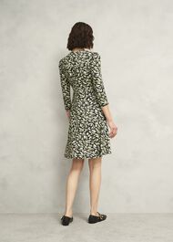 Petite Elosie Jersey Dress, Navy Multi, hi-res