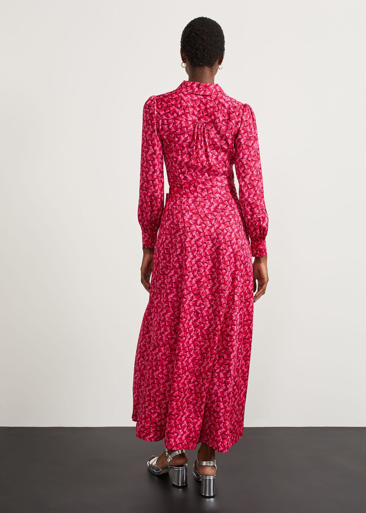 Mitford Fit And Flare Shirt Dress, Pink Multi, hi-res