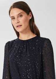 Frances Dress, Navy, hi-res