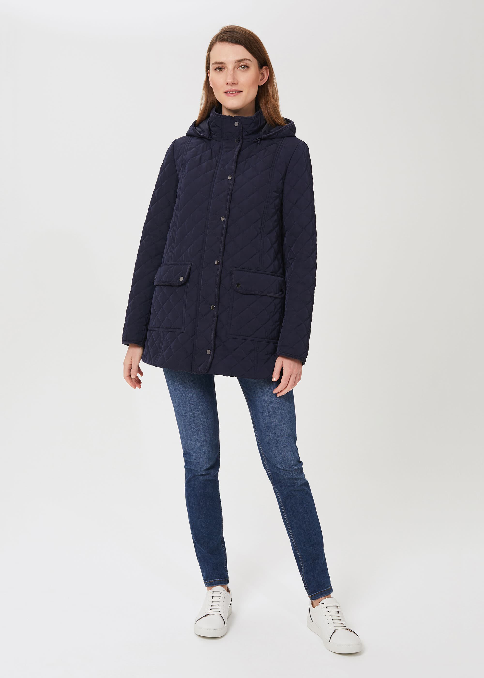 Navy hooded coat Clearance