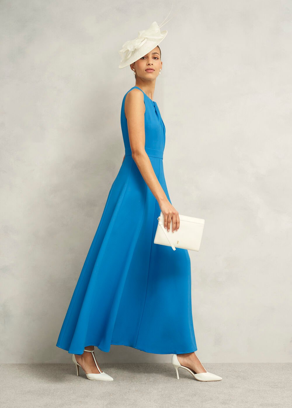 Jessa Twist Detail Dress, Bright Sky Blue, hi-res