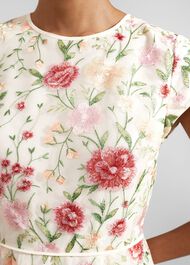 Tia Embroidered Dress, Cream Multi, hi-res