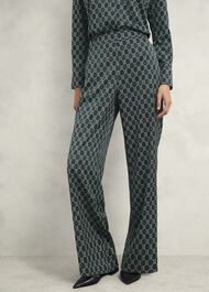Finwell Satin Trousers, Multi, hi-res