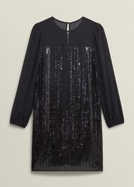 Zariah Sequin Dress, Hobbs Black, hi-res