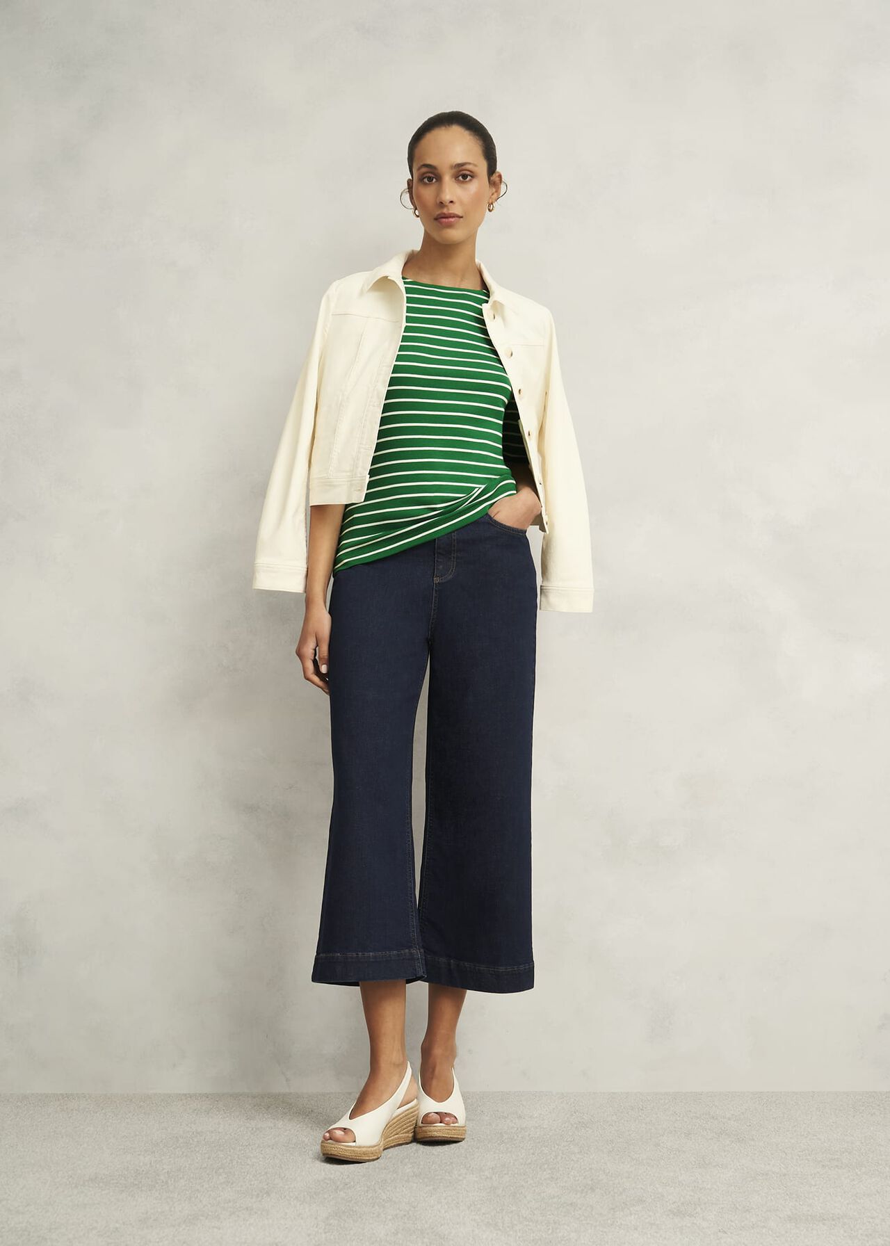 Hobbs Katie Cotton Button Back Top Hobbs Katie Cotton Button Back Top