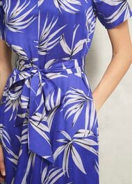 Ripsley Tie-Waist Midaxi Dress, Blue Multi, hi-res