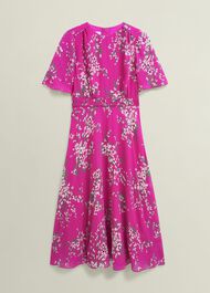 Bronwyn Silk Dress, Pink Multi, hi-res