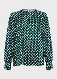 Melody Blouse, Green Multi, hi-res