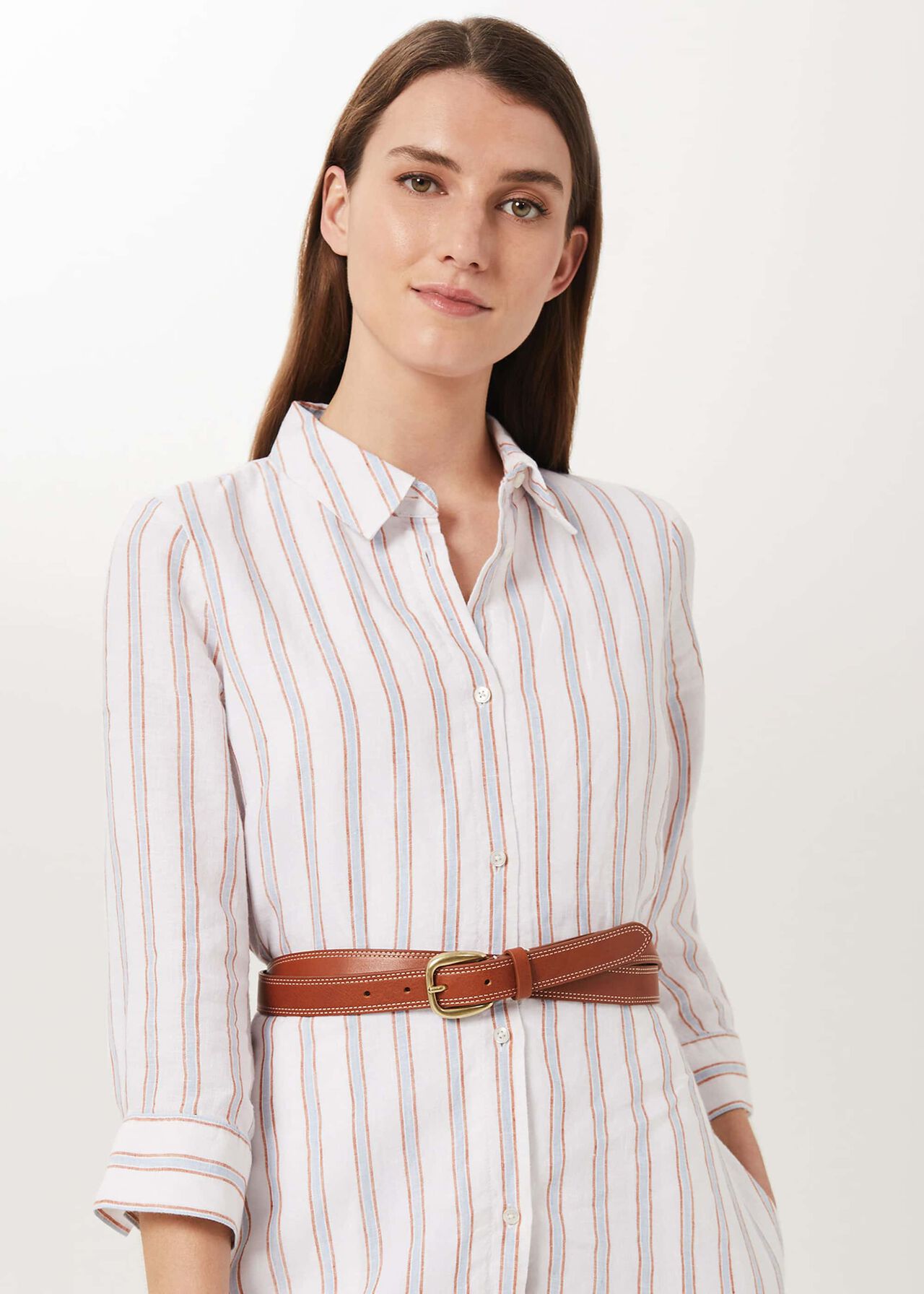 Reagan Leather Belt , Tan, hi-res