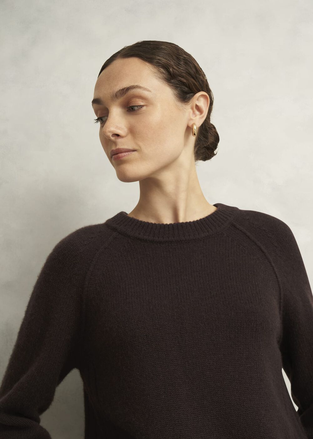Mali Crew Neck Jumper, Alder Brown, hi-res