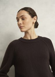 Mali Crew Neck Jumper, Alder Brown, hi-res