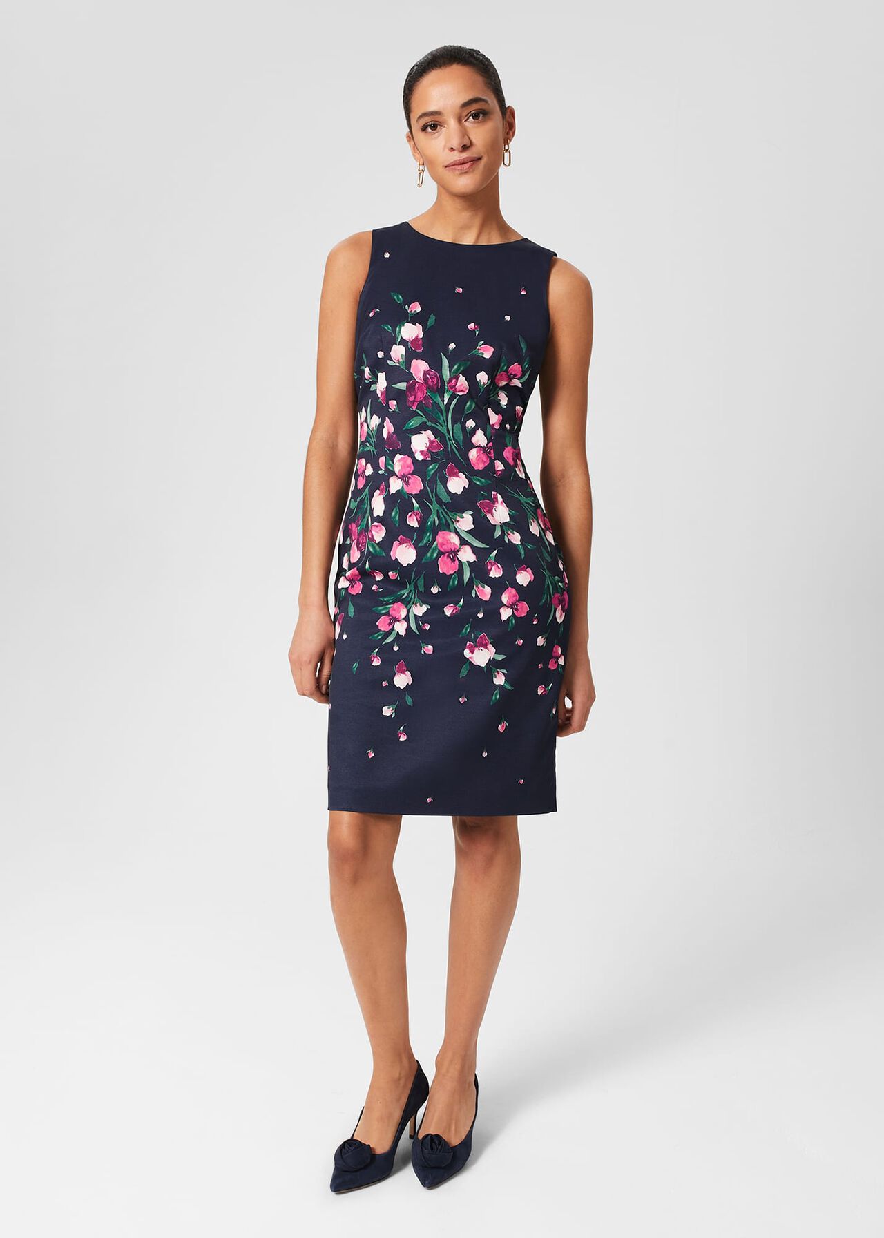 Moira Floral Shift Dress, Navy Multi, hi-res