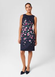 Moira Floral Shift Dress, Navy Multi, hi-res