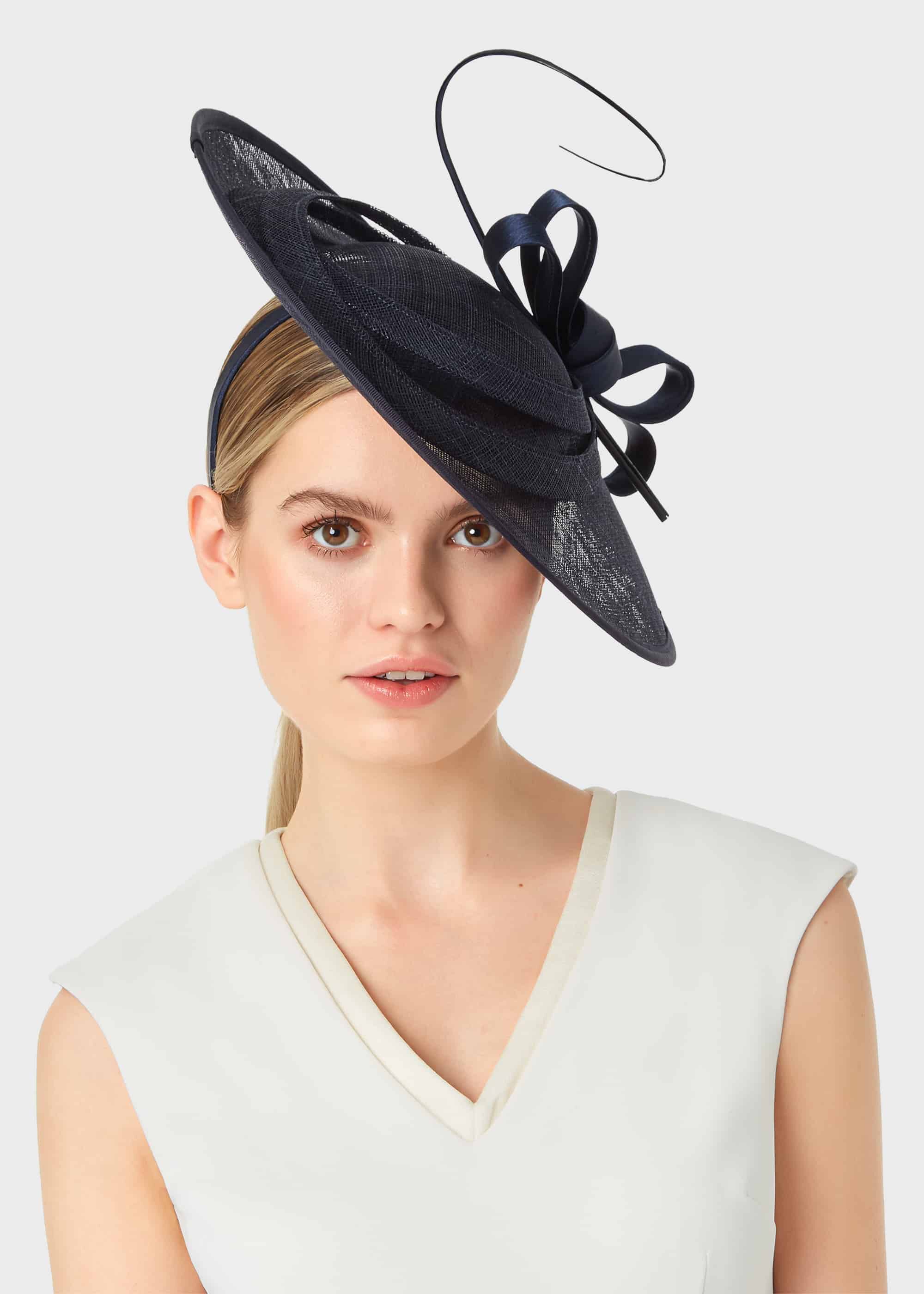navy and cream hats and fascinators
