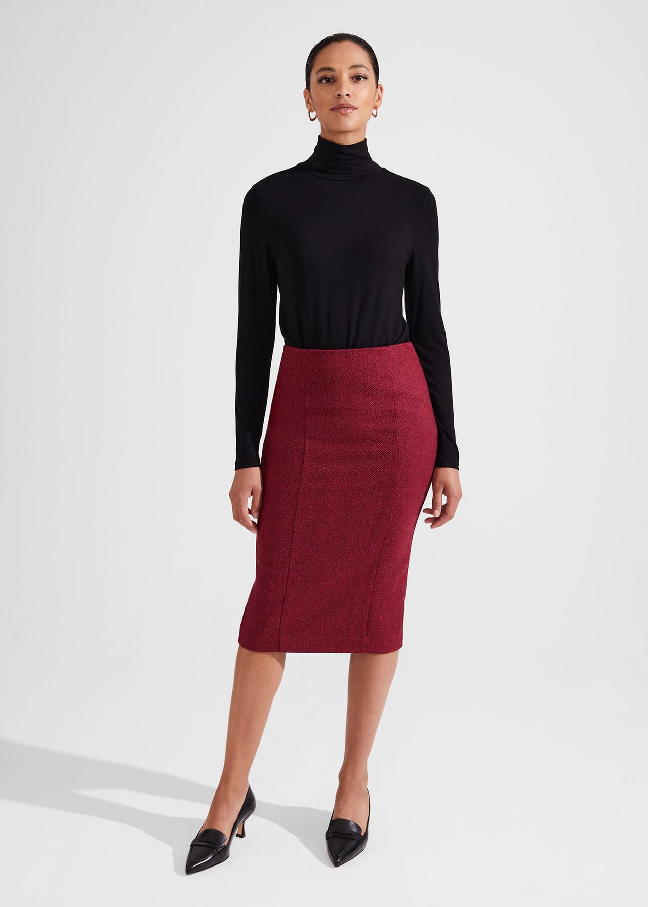 Daniella Wool Skirt, Pink Multi, hi-res