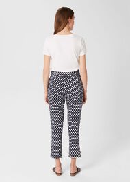 Florence Slim Leg Capri, Navy White, hi-res