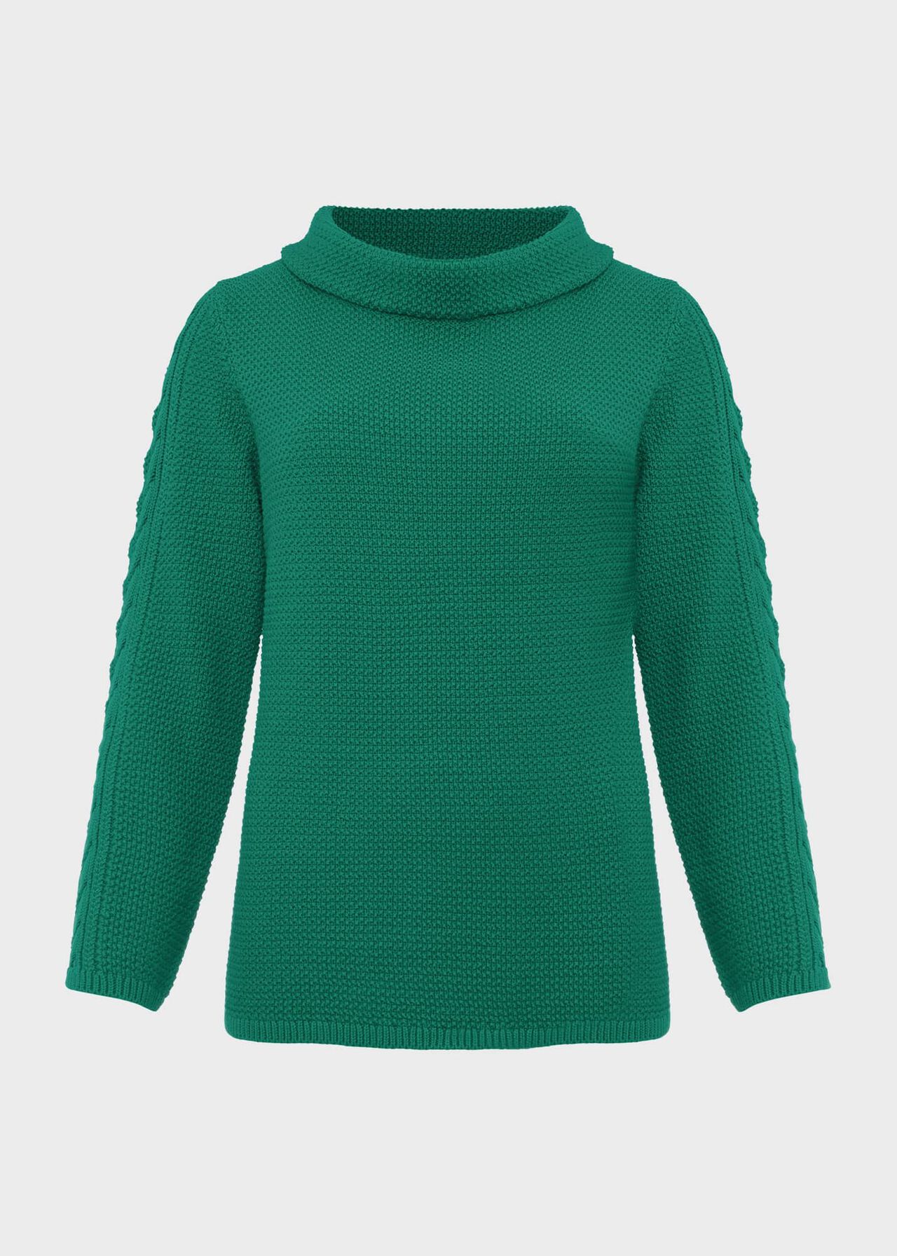 Camilla Cotton Jumper, Emerald Green, hi-res