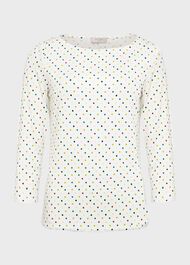 Sonya Printed Top, Multi Spot, hi-res