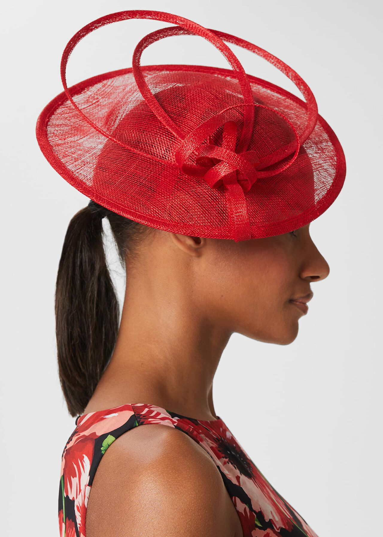 Shona Fascinator, Red, hi-res