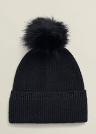 Carys Knit Hat, Black, hi-res