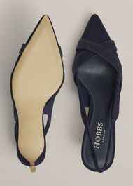Renee Suede Slingbacks, Midnight Navy, hi-res