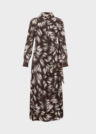Nieve Printed Dress, Bitter Choc Iry, hi-res