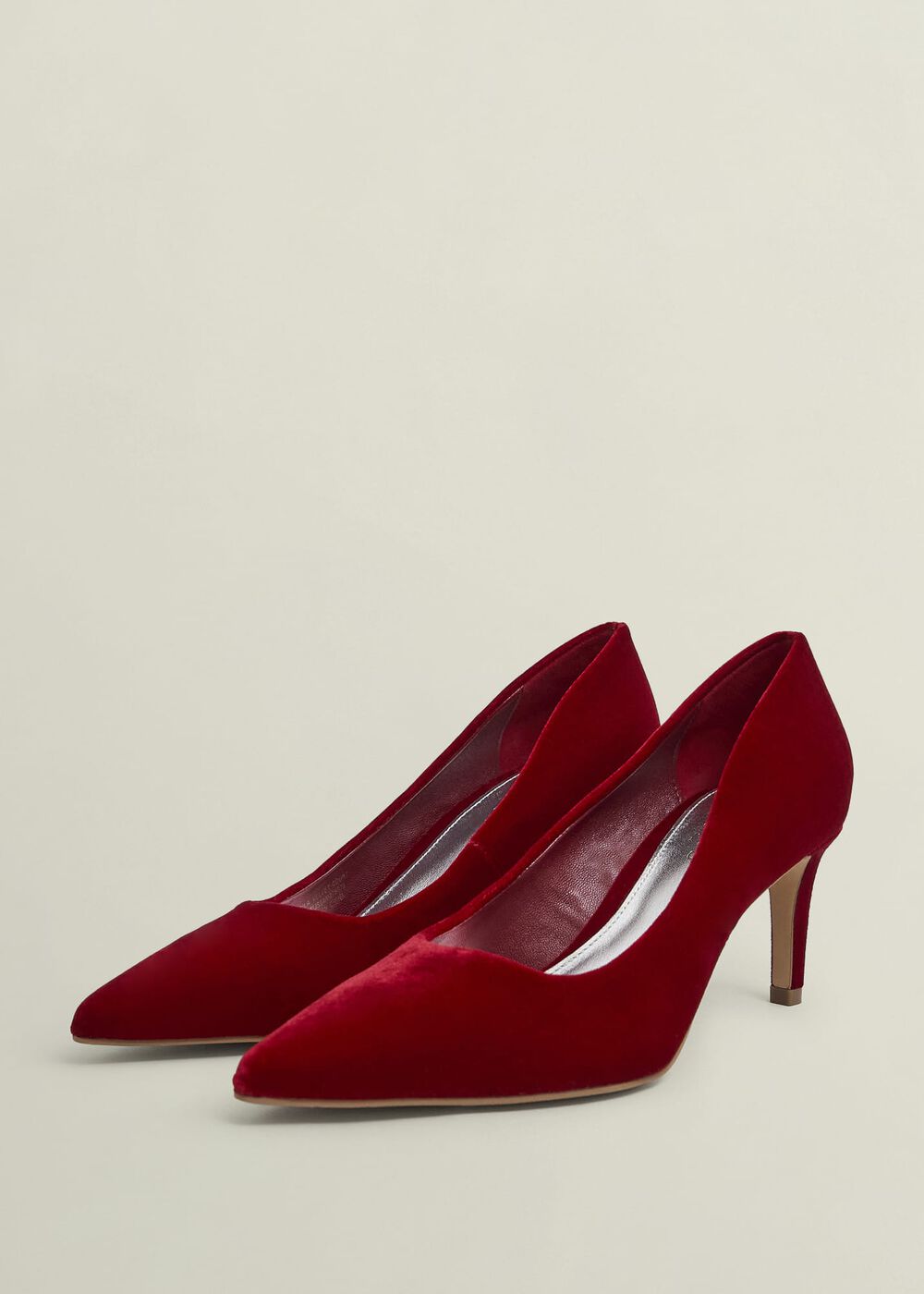 Leila Velvet Pumps, Rouge Red, hi-res