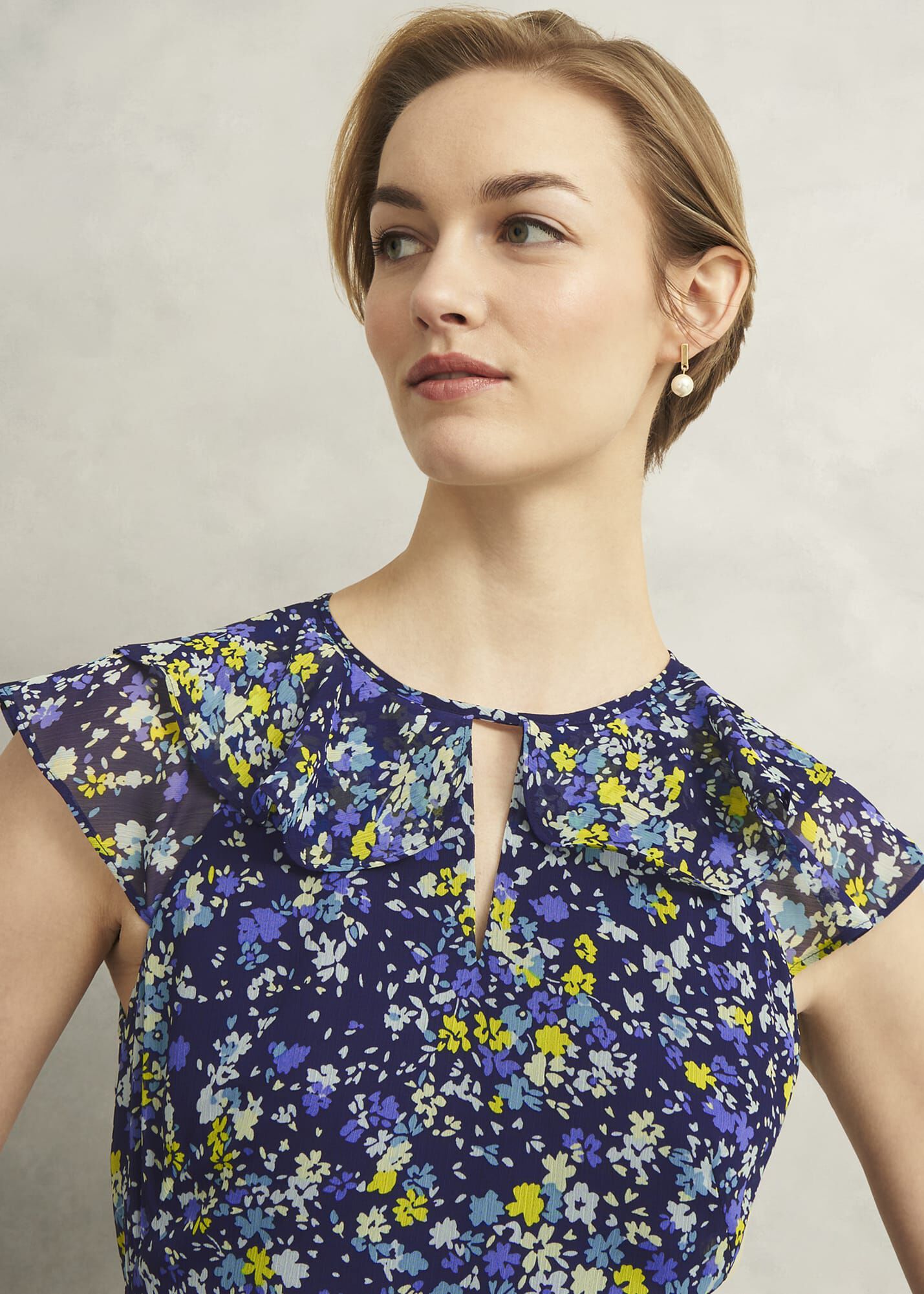 Dawn Frill Collar Dress | Hobbs US | Dawn Frill Collar Dress | Hobbs US |