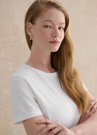 Pixie Cotton T-Shirt, White, hi-res