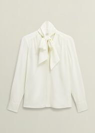 Mimi Silk Blouse, Ivory, hi-res
