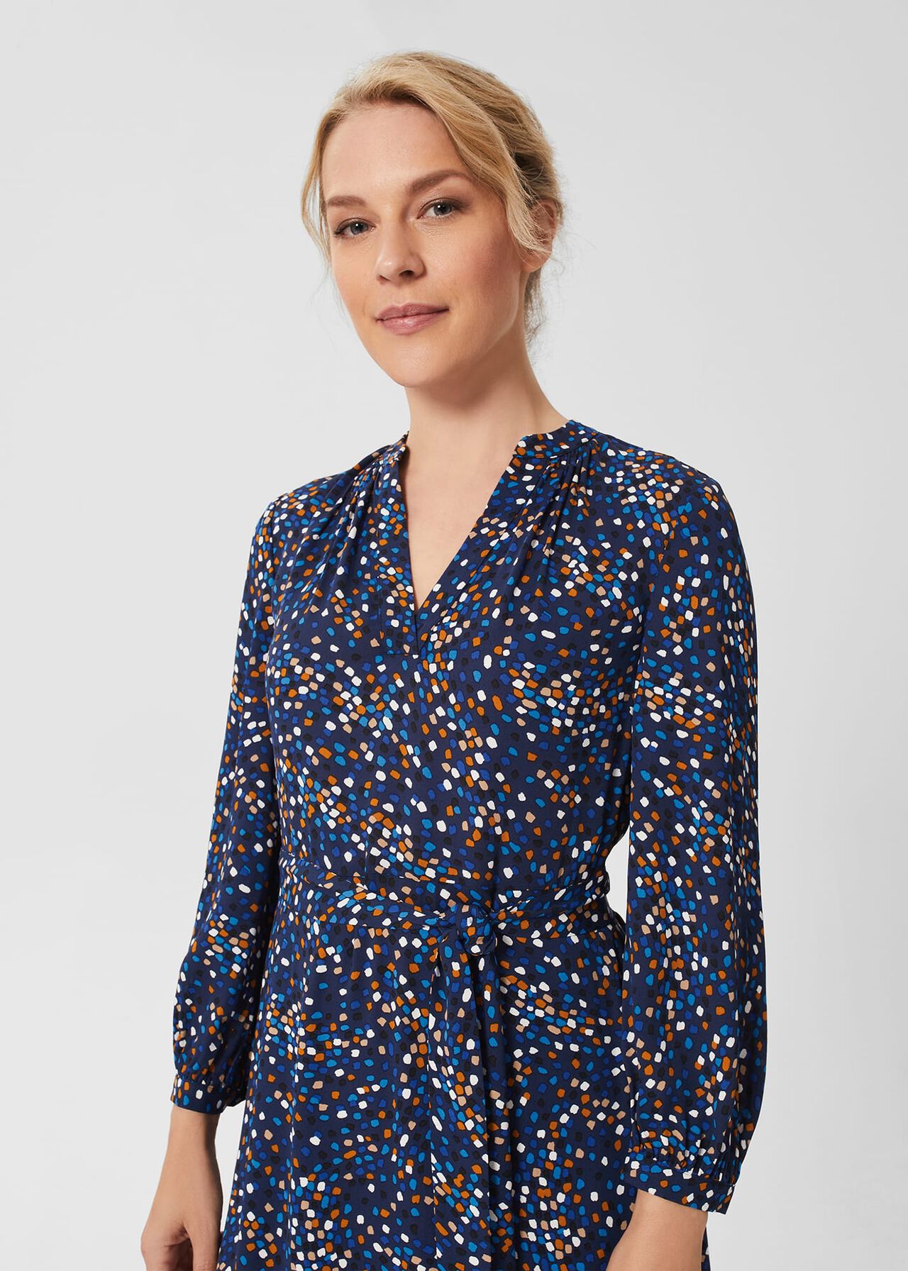 Petite Mallory Dress, Blue Multi, hi-res