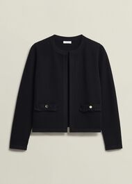 Petra Knitted Jacket, Black, hi-res