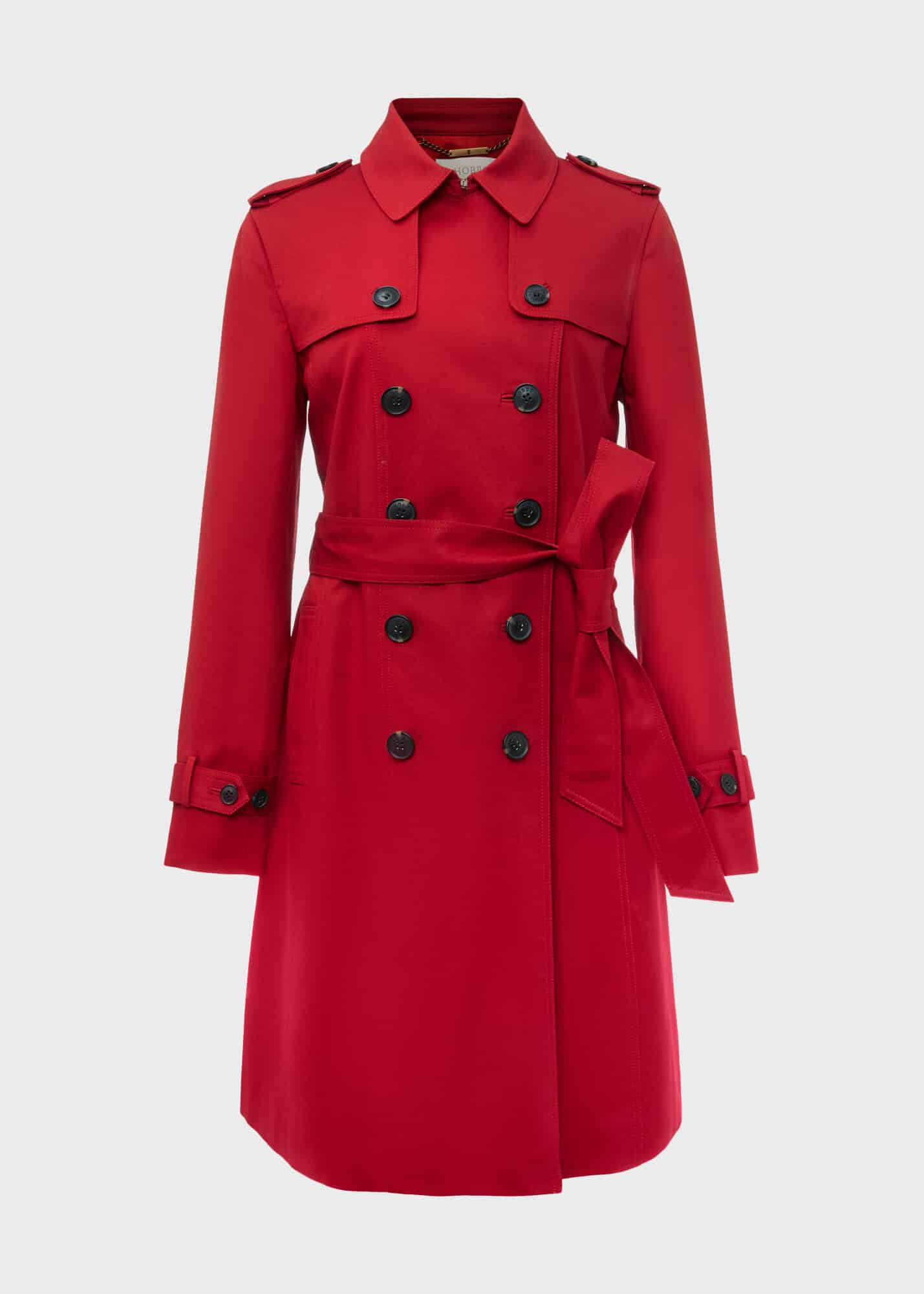 Hobbs red deals trench coat