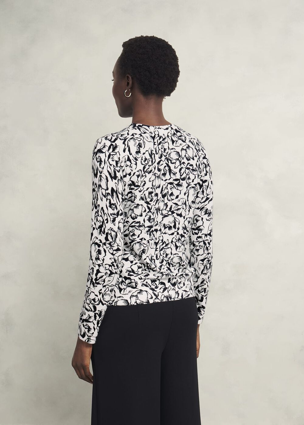 Harlow Jumper With Wool, Ivory Black, hi-res
