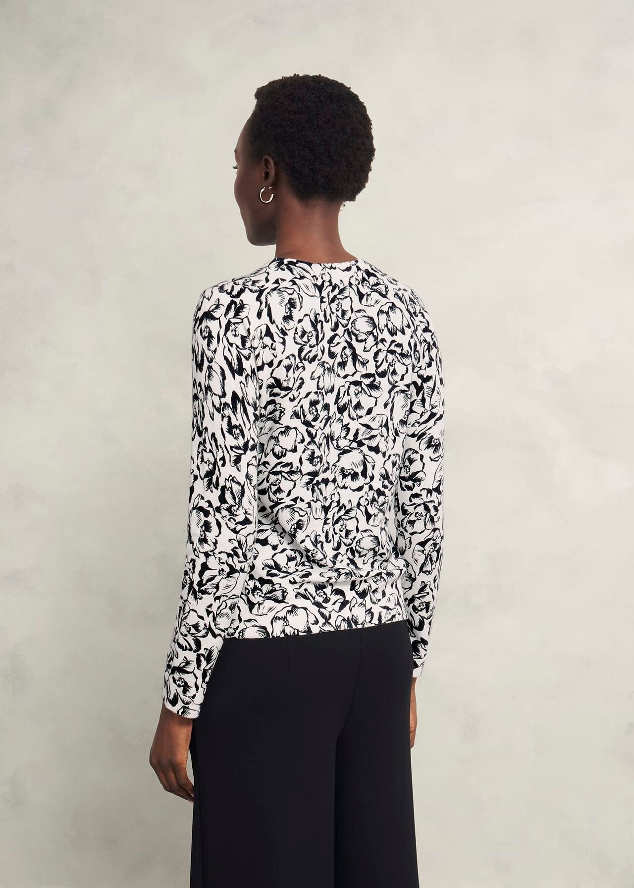 Harlow Jumper With Wool, Ivory Black, hi-res