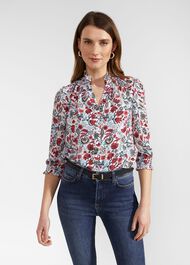 Giovanna Blouse, Ivory Multi, hi-res
