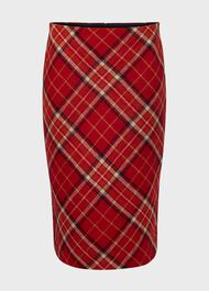 Daphne Wool Skirt, Red Multi, hi-res