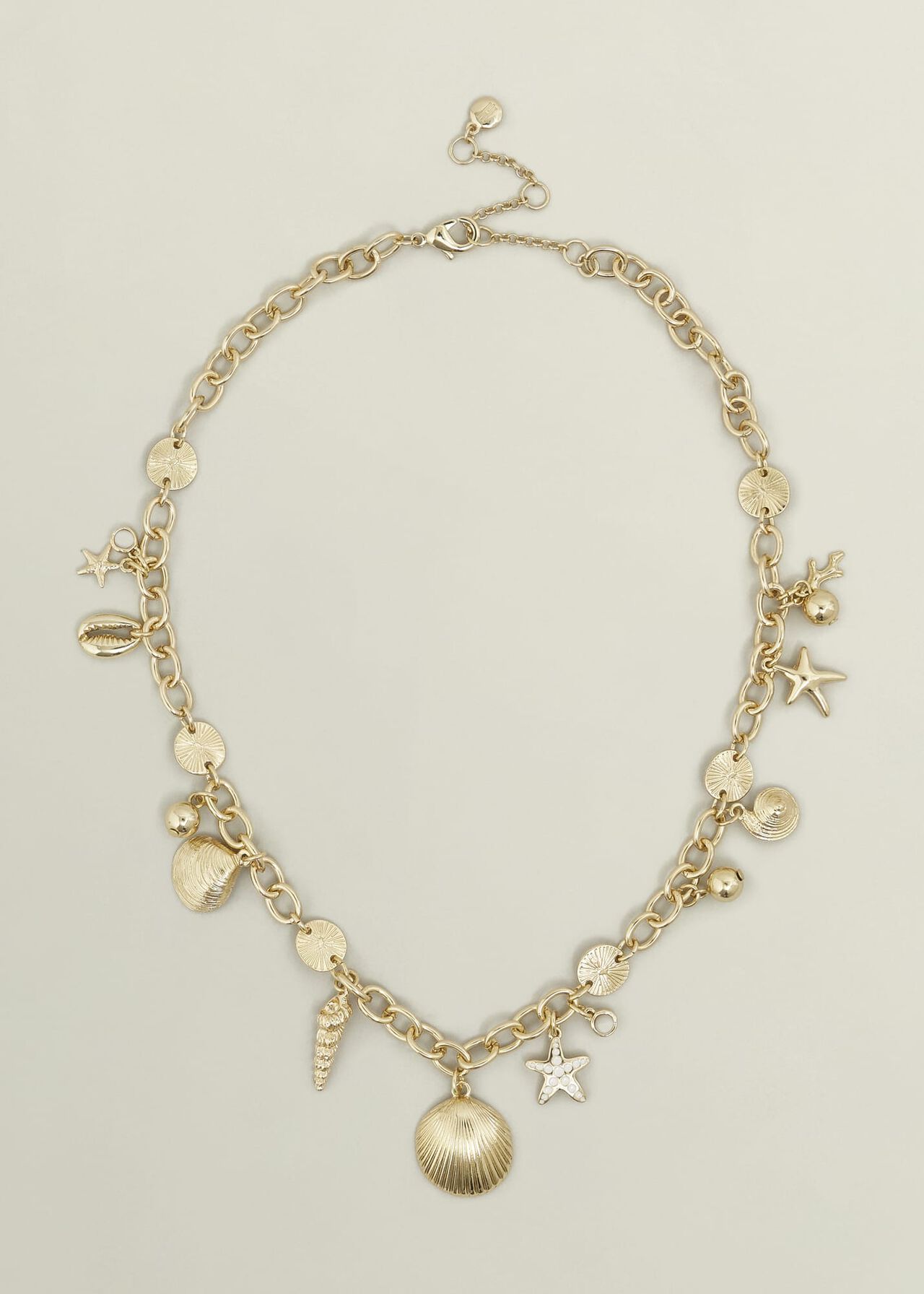 Amaya Shell Necklace, Gold, hi-res