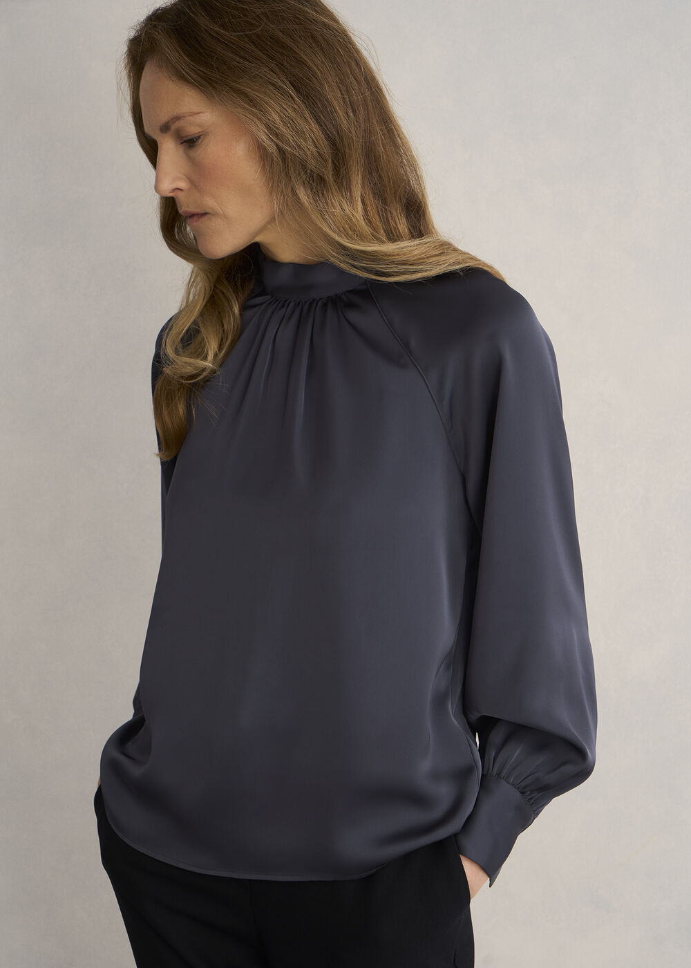 Tara Blouse, Deep Slate Blue, hi-res