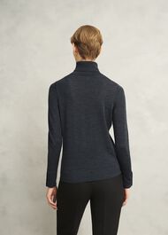 Lara Merino Rollneck Sweater, Charcoal Grey, hi-res