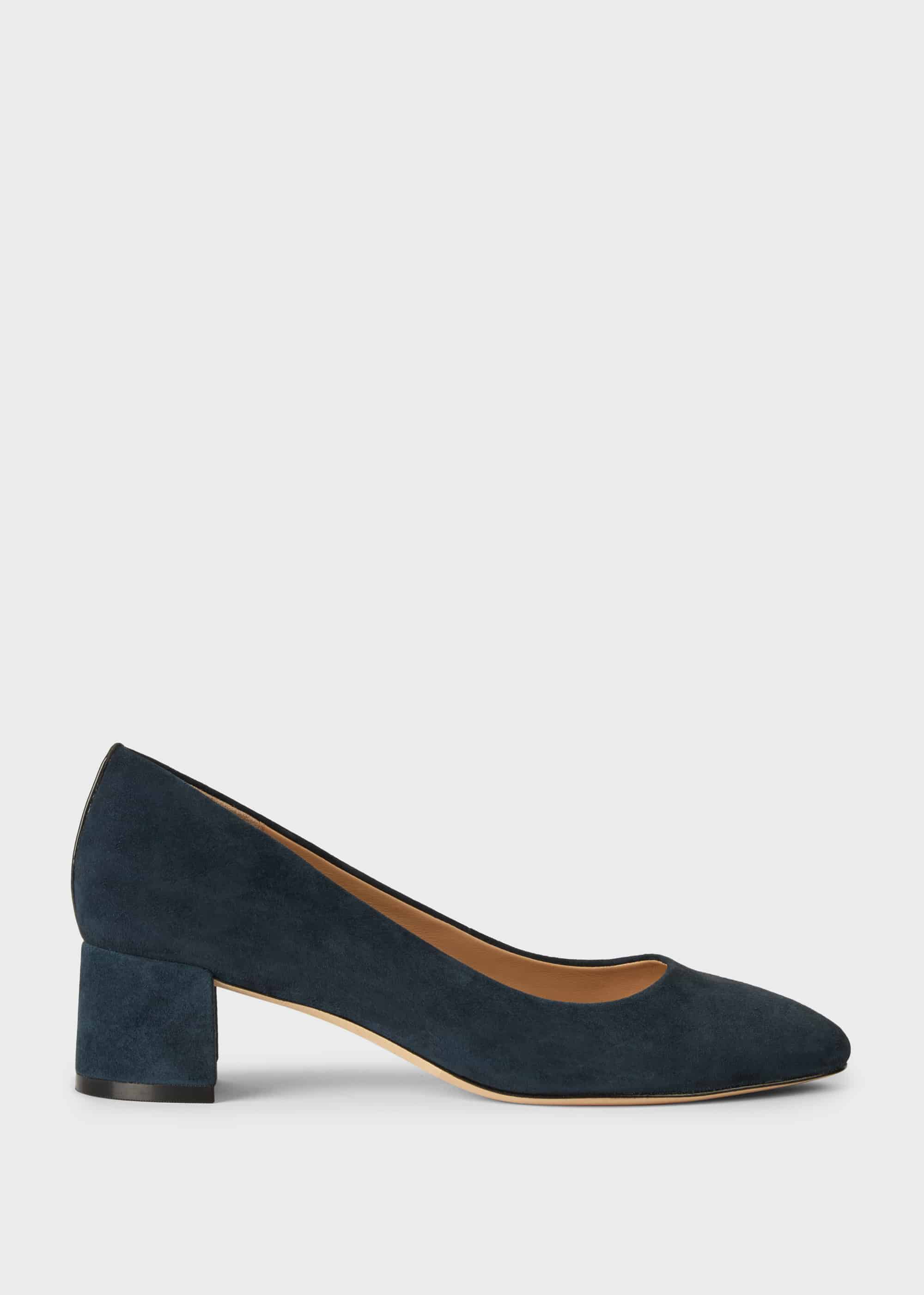 Navy suede court shoes clearance