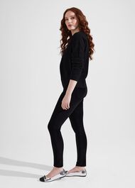 Gia Velvet Skinny Jeans, Black, hi-res