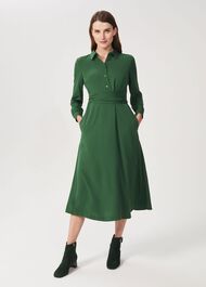 Ina Shirt Dress, Forest Green, hi-res