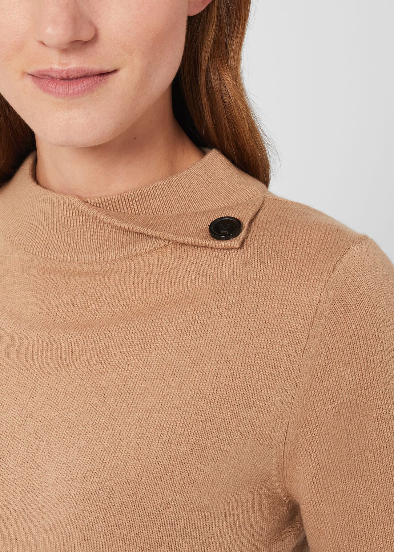 Talia Wool Cashmere Sweater, Camel, hi-res